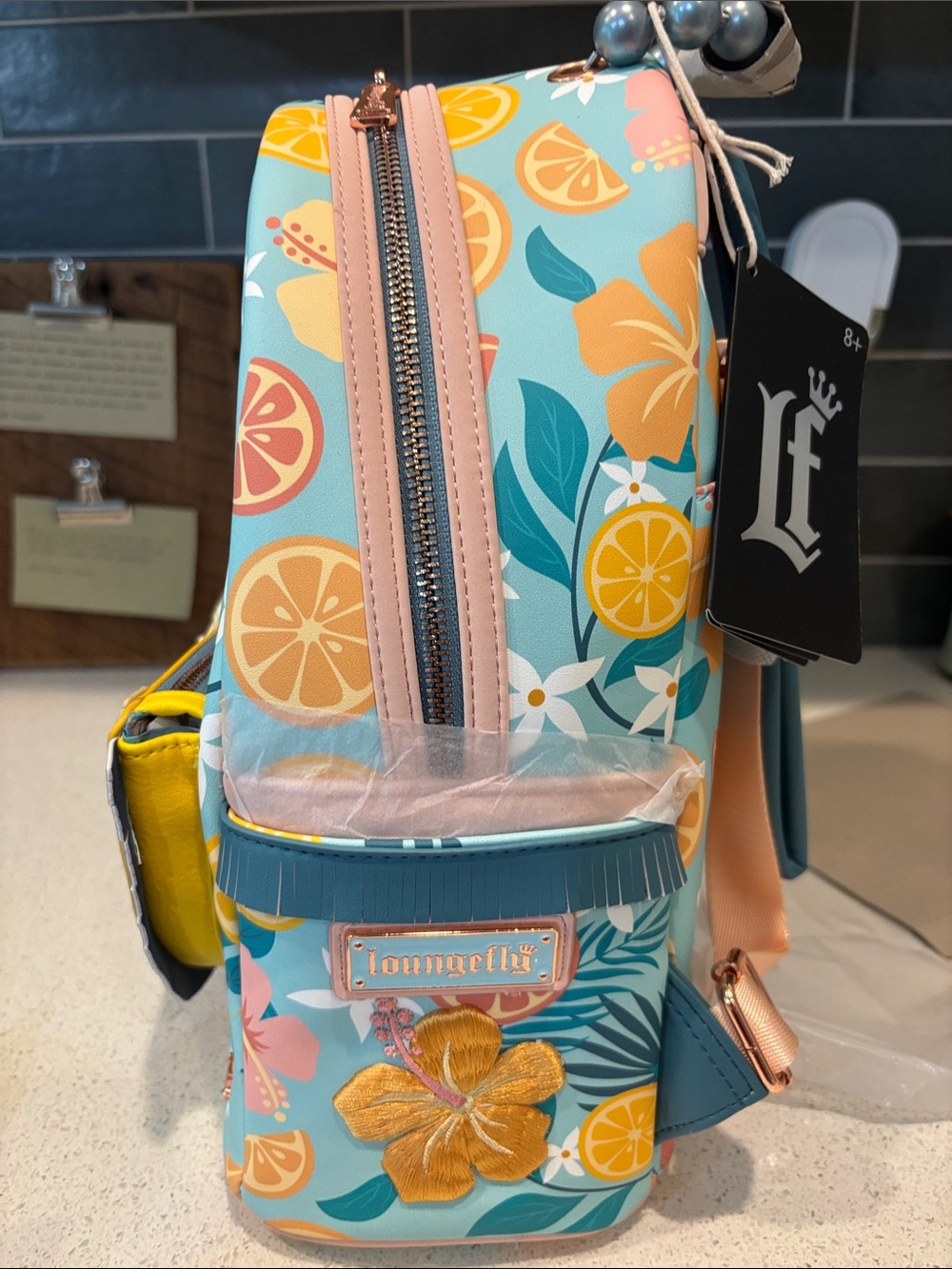 Loungefly Lemon Larger Size Backpack NWT - Picture 4 of 6
